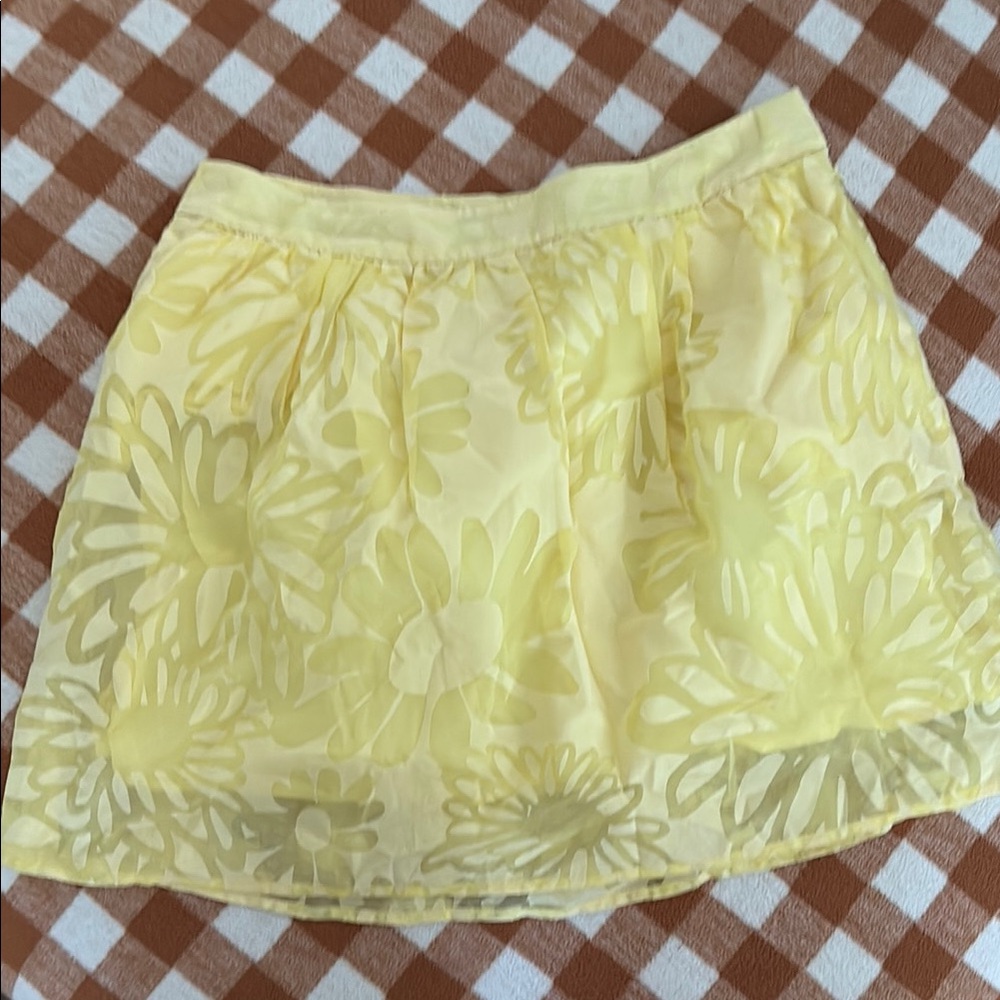 Butter yellow lilly mini skirt